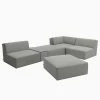 Tom Tailor Ecksofa Elements XI - Webstoff - Stoff TBO: 29 moody grey
