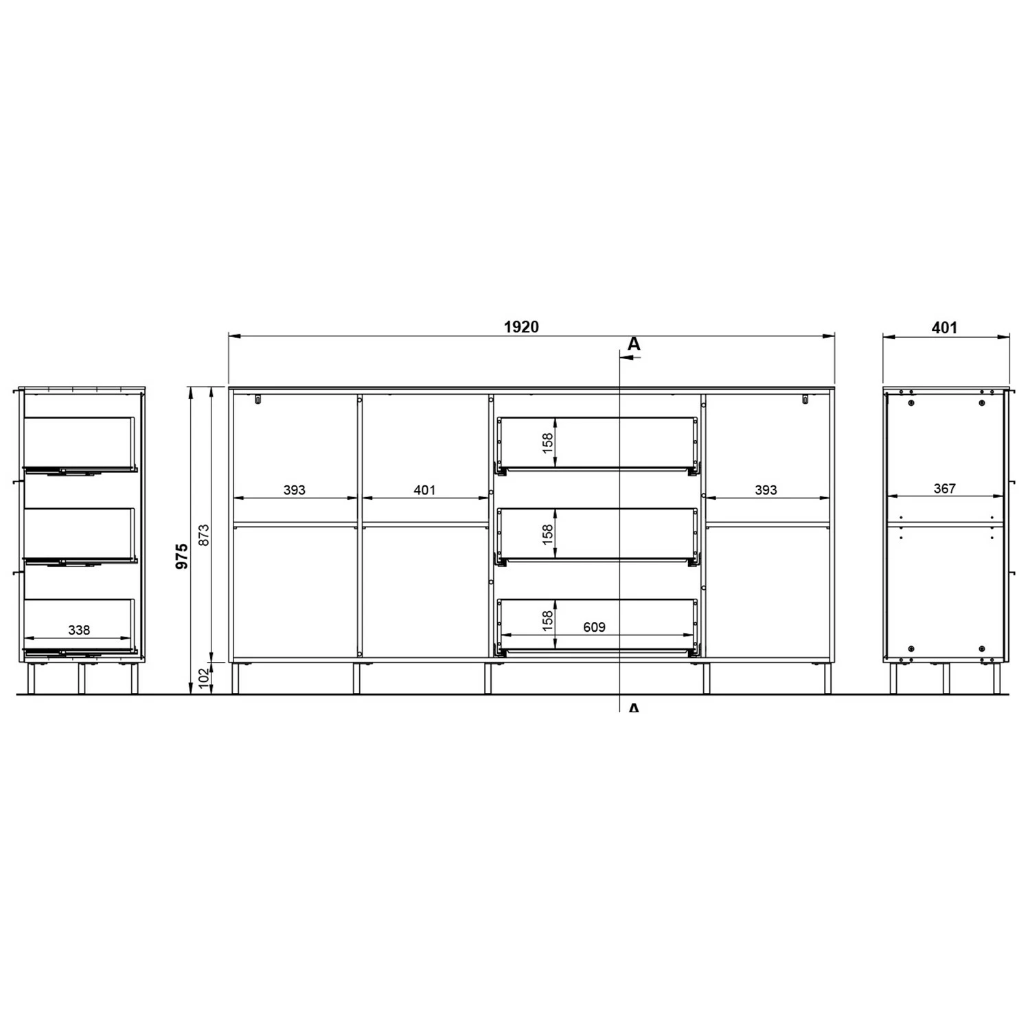 Germania Sideboard California II - Weiß 11 Germania Sideboard California II - Weiß – Bild 11