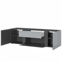 Germania TV-Lowboard Mesa II - Glas - Silbergrau / Graphit -WOHNZIMMERMÖBEL Verkäufe 1000206717 200305 17324000291 DETAILS P000000001000206717