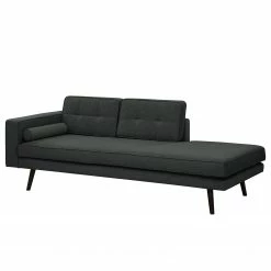 Norrwood Recamiere Vagnas I - Webstoff Nere: Schwarz - Armlehne davorstehend links