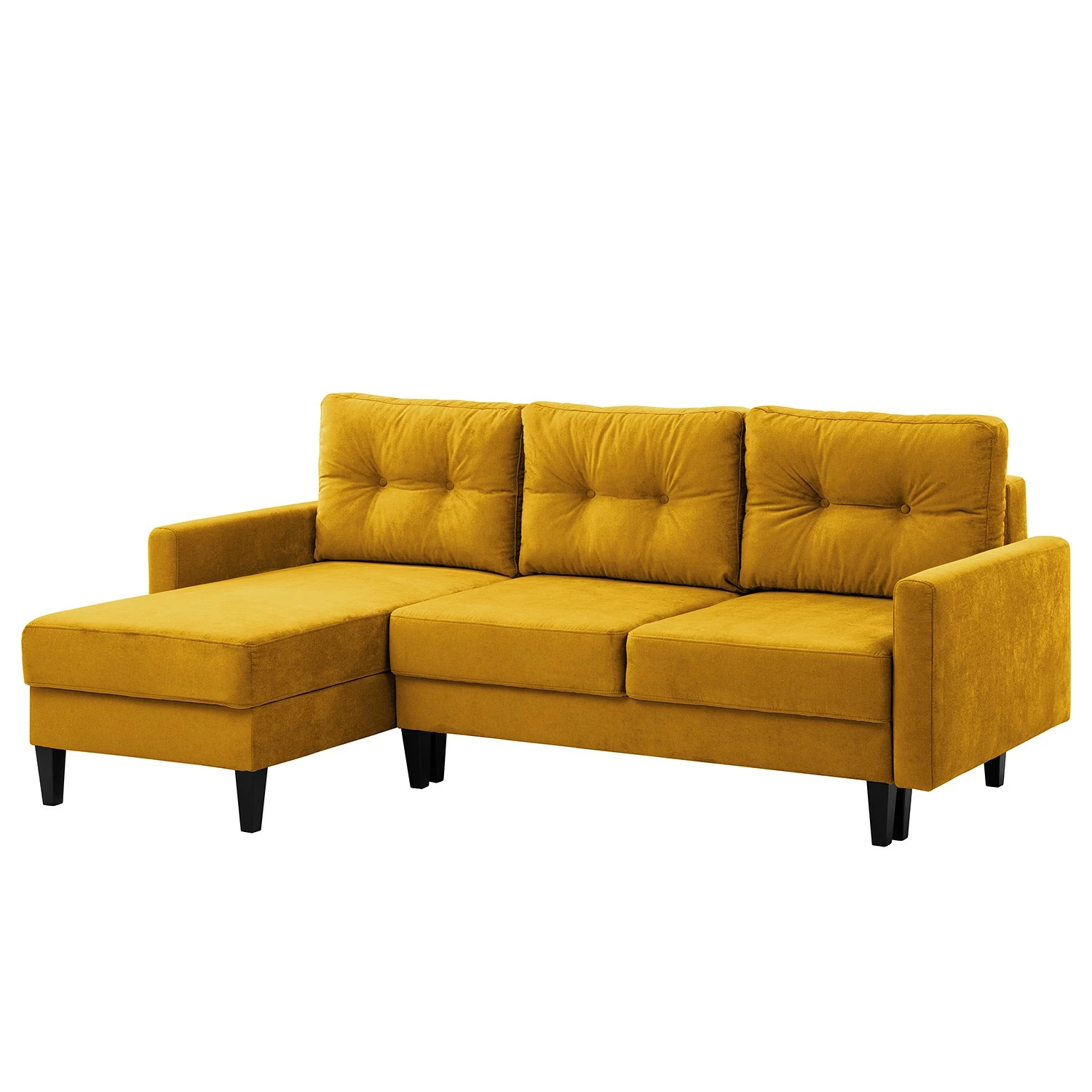 Norrwood Ecksofa Koski I - Webstoff - Webstoff Lito: Maisgelb - Longchair davorstehend links 1 Norrwood Ecksofa Koski I - Webstoff - Webstoff Lito: Maisgelb - Longchair davorstehend links