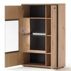 Loftscape Highboard Buena - Balkeneiche Dekor / Anthrazit -WOHNZIMMERMÖBEL Verkäufe 1000207347 200317 14282000025 DETAILS P000000001000207347