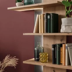 Loftscape Wandregal Buena - Balkeneiche Dekor / Anthrazit -WOHNZIMMERMÖBEL Verkäufe 1000207356 200317 14285600069 DETAILS P000000001000207356