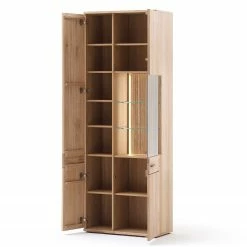 Loftscape Vitrinenschrank Salvo - Eiche teilmassiv - Balkeneiche Bianco / Grau -WOHNZIMMERMÖBEL Verkäufe 1000207361 200317 14292500110 DETAILS P000000001000207361