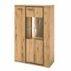 Naturoo Highboard Doora - Asteiche teilmassiv - Asteiche Bianco / Graphit