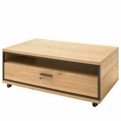 Naturoo Couchtisch Doora - Asteiche teilmassiv - Asteiche Bianco / Graphit