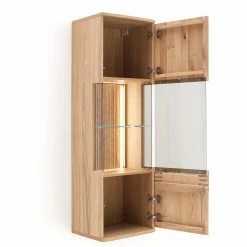 Loftscape Hängevitrine Salvo - Eiche teilmassiv - Balkeneiche Bianco / Grau -WOHNZIMMERMÖBEL Verkäufe 1000207370 200317 14302000183 DETAILS P000000001000207370