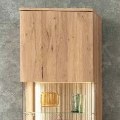 Loftscape Hängevitrine Salvo - Eiche teilmassiv - Balkeneiche Bianco / Grau -WOHNZIMMERMÖBEL Verkäufe 1000207370 200317 14302100184 DETAILS P000000001000207370