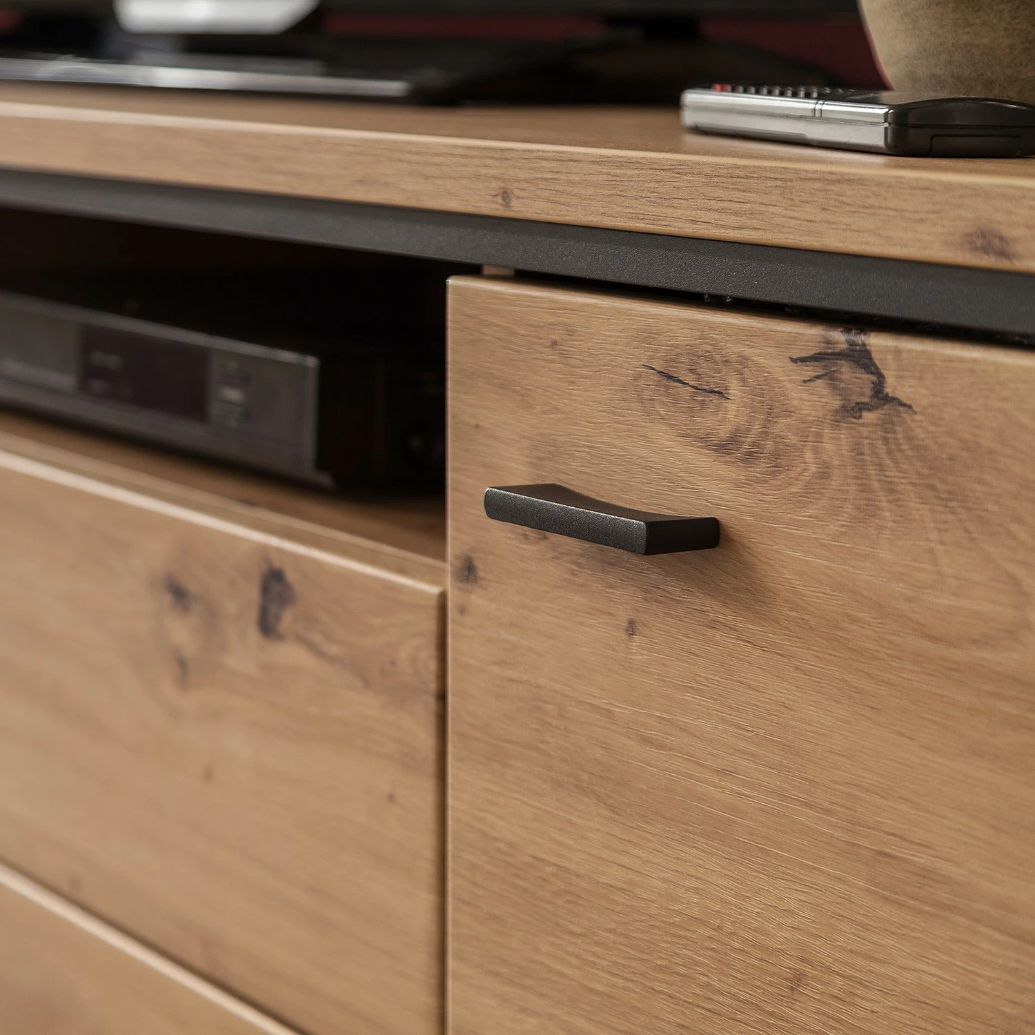 Loftscape Wohnwand Buena II (4-teilig) - Balkeneiche Dekor / Anthrazit 15 Loftscape Wohnwand Buena II (4-teilig) - Balkeneiche Dekor / Anthrazit – Bild 15