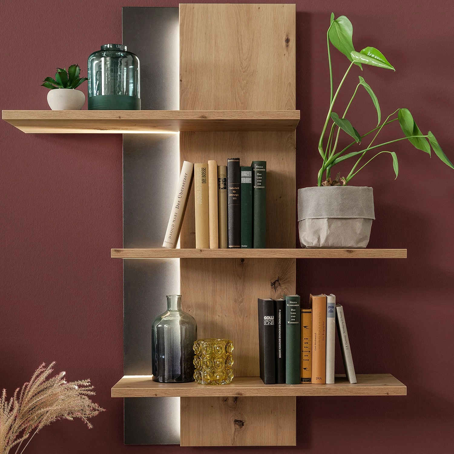 Loftscape Wohnwand Buena II (4-teilig) - Balkeneiche Dekor / Anthrazit 17 Loftscape Wohnwand Buena II (4-teilig) - Balkeneiche Dekor / Anthrazit – Bild 17