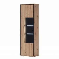 Loftscape Wohnwand Buena III (4-teilig) - Balkeneiche Dekor / Anthrazit -WOHNZIMMERMÖBEL Verkäufe 1000207682 200305 06214800088 DETAILS P000000001000207682