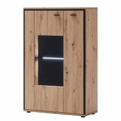 Loftscape Wohnwand Buena III (4-teilig) - Balkeneiche Dekor / Anthrazit -WOHNZIMMERMÖBEL Verkäufe 1000207682 200305 06214800091 DETAILS P000000001000207682