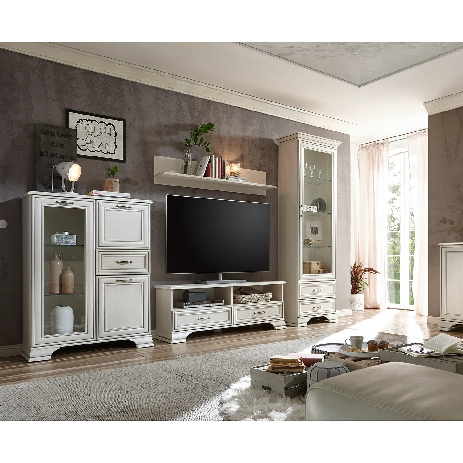 Ridgevalley Wohnkombination Covedale (2-teilig) - Cremeweiß 2 Ridgevalley Wohnkombination Covedale (2-teilig) - Cremeweiß – Bild 2