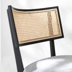 Jack & Alice Sessel Burke II - Samt - Grau -WOHNZIMMERMÖBEL Verkäufe 1000208625 210310 12433600010 DETAILS P000000001000208625