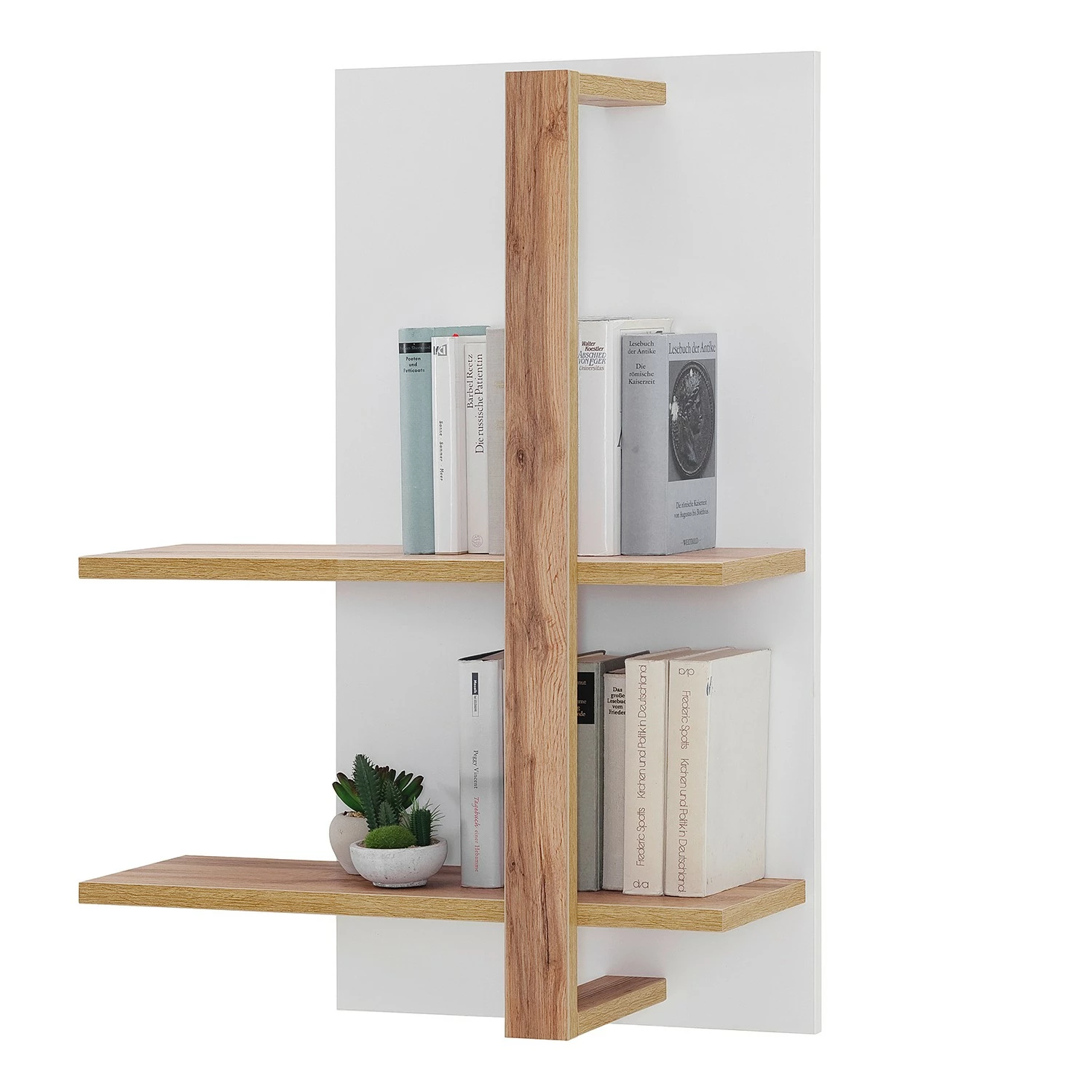 Loftscape Wandregal Mundai - Weiß / Eiche Wotan Dekor 2 Loftscape Wandregal Mundai - Weiß / Eiche Wotan Dekor – Bild 2