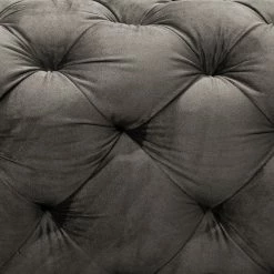 Jack & Alice Sofa Leominster II (3-Sitzer) - Samt Fosca: Dunkelgrau -WOHNZIMMERMÖBEL Verkäufe 1000209057 210108 10044400244 DETAILS P000000001000209057