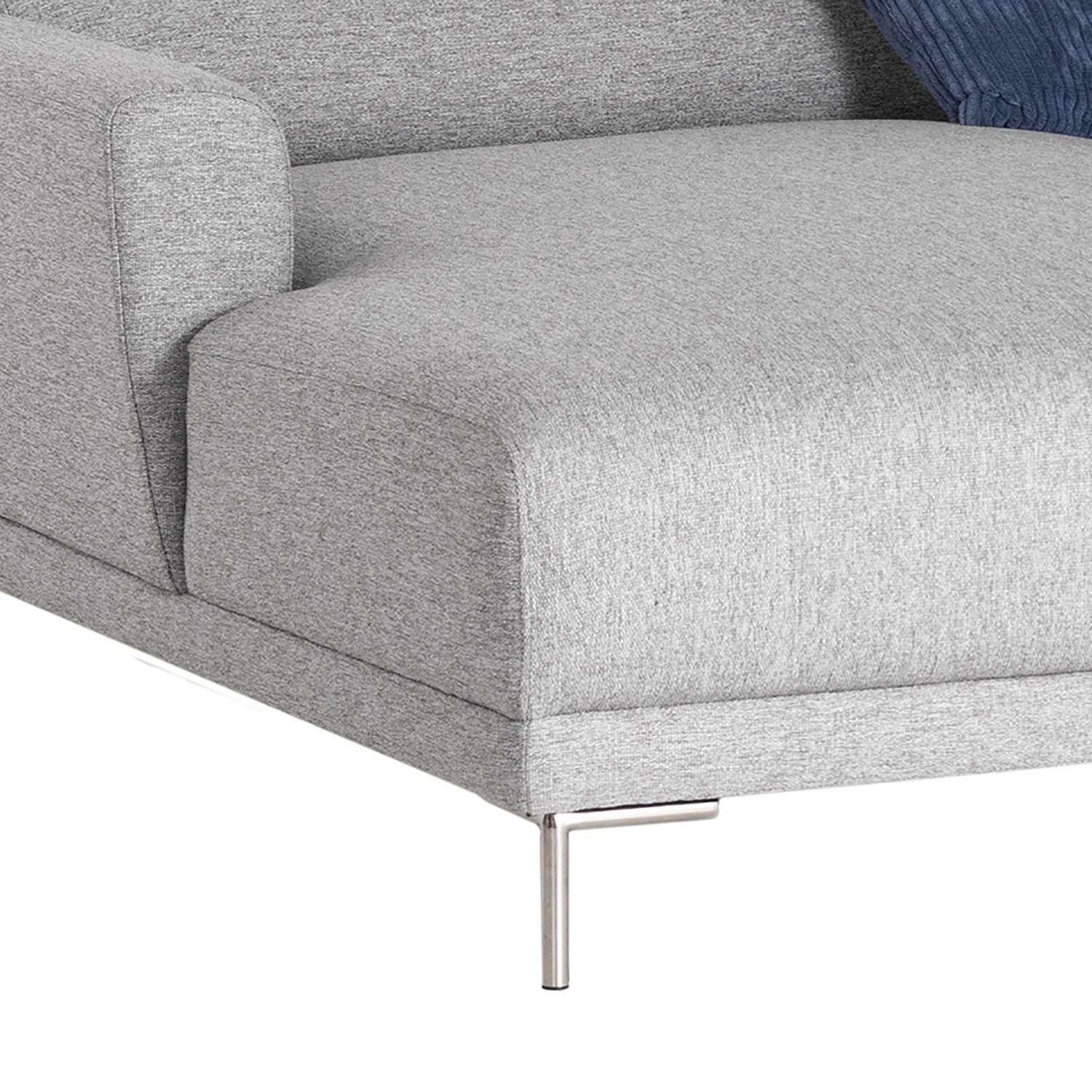 Fredriks Ecksofa Burney - Webstoff - Hellgrau - Longchair davorstehend links 5 Fredriks Ecksofa Burney - Webstoff - Hellgrau - Longchair davorstehend links – Bild 5