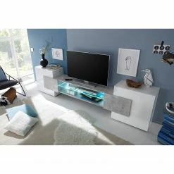 LC Spa TV-Lowboard Incastro - Hochglanz Weiß / Beton Dekor -WOHNZIMMERMÖBEL Verkäufe 1000209196 200402 14403700006 MOOD DETAILS P000000001000209196 mood