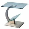 Loftscape Beistelltisch Semer II - Glas / Metall - Silber