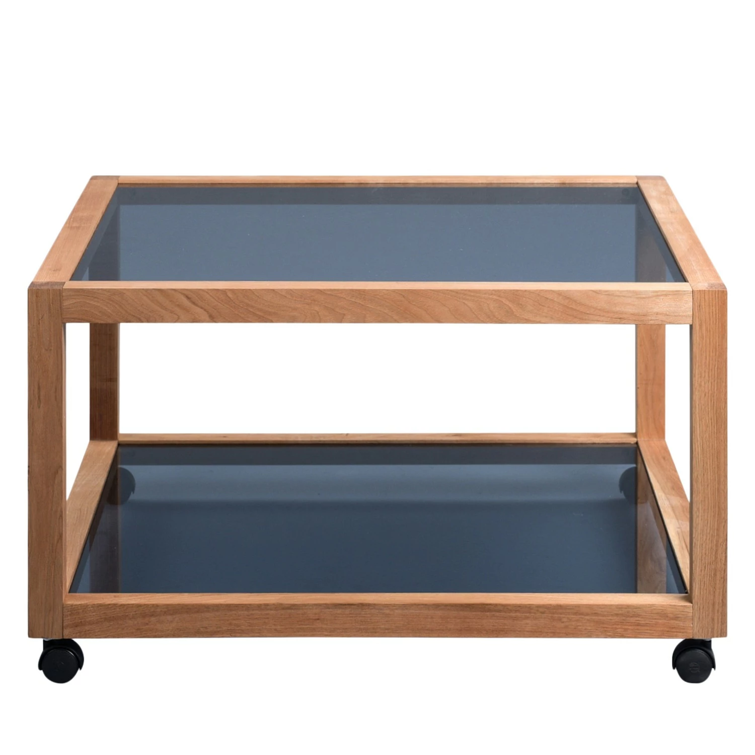 Loftscape Couchtisch Fulbeck II - Glas / Walnuss massiv - Grau / Walnuss 3 Loftscape Couchtisch Fulbeck II - Glas / Walnuss massiv - Grau / Walnuss – Bild 3