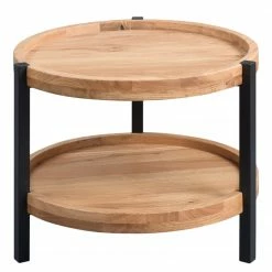 Norrwood Beistelltisch Nottage I - Echtholzfurnier / Metall - Wildeiche / Schwarz