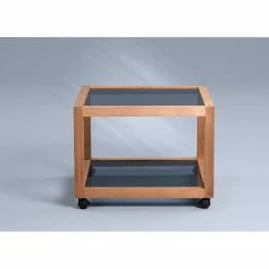 Loftscape Couchtisch Fulbeck I - Glas / Walnuss massiv - Grau / Walnuss - Breite: 60 cm -WOHNZIMMERMÖBEL Verkäufe 1000209672 200406 13054900075 MOOD DETAILS P000000001000209672 mood