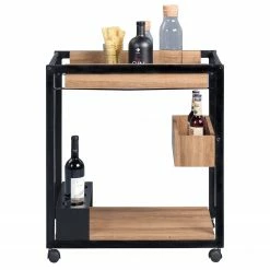 Loftscape Servierwagen Kadoka II - Eiche Dunkel Dekor / Schwarz 5 Loftscape Servierwagen Kadoka II - Eiche Dunkel Dekor / Schwarz -WOHNZIMMERMÖBEL Verkäufe 1000209675 200406 13055400081 DETAILS P000000001000209675