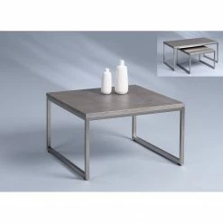 Loftscape Couchtisch Comber I - Grau / Silber -WOHNZIMMERMÖBEL Verkäufe 1000209683 200406 13061200104 MOOD DETAILS P000000001000209683 mood