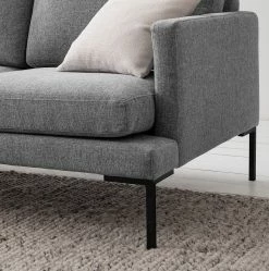 Fredriks Sofa Bellaire(2-Sitzer) - Mischgewebe - Grau - Schwarz -WOHNZIMMERMÖBEL Verkäufe 1000209729 201110 13550100403 DETAILS P000000001000209729