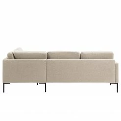 Fredriks Ecksofa Bellaire - Mischgewebe - Hellbeige - Ottomane davorstehend rechts - Schwarz -WOHNZIMMERMÖBEL Verkäufe 1000209762 201110 13553400787 DETAILS P000000001000209762