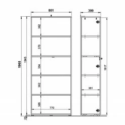 Germania Aktenschrank GW-Agenda IV - Eiche Grandson Dekor / Graphit 9 Germania Aktenschrank GW-Agenda IV - Eiche Grandson Dekor / Graphit -WOHNZIMMERMÖBEL Verkäufe 1000210649 200408 14220200078 SKETCH DETAILS P000000001000210649 sketch