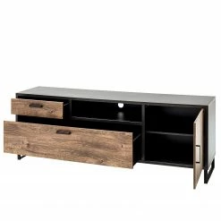 Red Living Wohnwand Hixson II (4-teilig) - Eiche Barrique Dekor / Schwarz -WOHNZIMMERMÖBEL Verkäufe 1000210794 200430 14330700034 DETAILS P000000001000210794