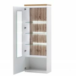 Loftscape Wohnwand Mundai I (3-teilig) - Inkl. Beleuchtung - Weiß / Eiche Wotan Dekor -WOHNZIMMERMÖBEL Verkäufe 1000210795 200430 14331500043 DETAILS P000000001000210795