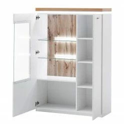 Loftscape Wohnwand Mundai II (3-teilig) - Inkl. Beleuchtung - Weiß / Eiche Wotan Dekor -WOHNZIMMERMÖBEL Verkäufe 1000210798 200430 14332700057 DETAILS P000000001000210798