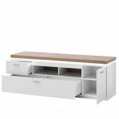 Loftscape Wohnwand Mundai II (3-teilig) - Inkl. Beleuchtung - Weiß / Eiche Wotan Dekor -WOHNZIMMERMÖBEL Verkäufe 1000210798 200430 14333000060 DETAILS P000000001000210798