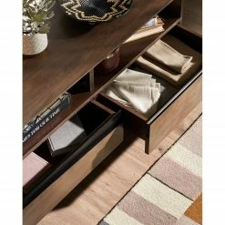 Red Living TV-Lowboard Kluuvi - Echtholzfurnier - Walnuss / Schwarz -WOHNZIMMERMÖBEL Verkäufe 1000210869 200824 12195900004 DETAILS P000000001000210869