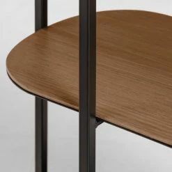 Red Living Regal Laukaa - Stahl / Echtholzfurnier - Schwarz / Walnuss -WOHNZIMMERMÖBEL Verkäufe 1000210882 200625 07314800005 DETAILS P000000001000210882