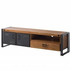 Ars manufacti TV-Lowboard Manchester IV - Akazie massiv / Metall - Akazie / Anthrazit -WOHNZIMMERMÖBEL Verkäufe 1000210954 201008 16414800006 DETAILS P000000001000210954