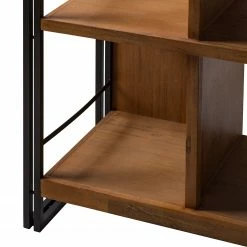 Ars manufacti Regal Manchester VII - Akazie massiv / Metall - Akazie / Anthrazit -WOHNZIMMERMÖBEL Verkäufe 1000210955 201008 16421000016 DETAILS P000000001000210955