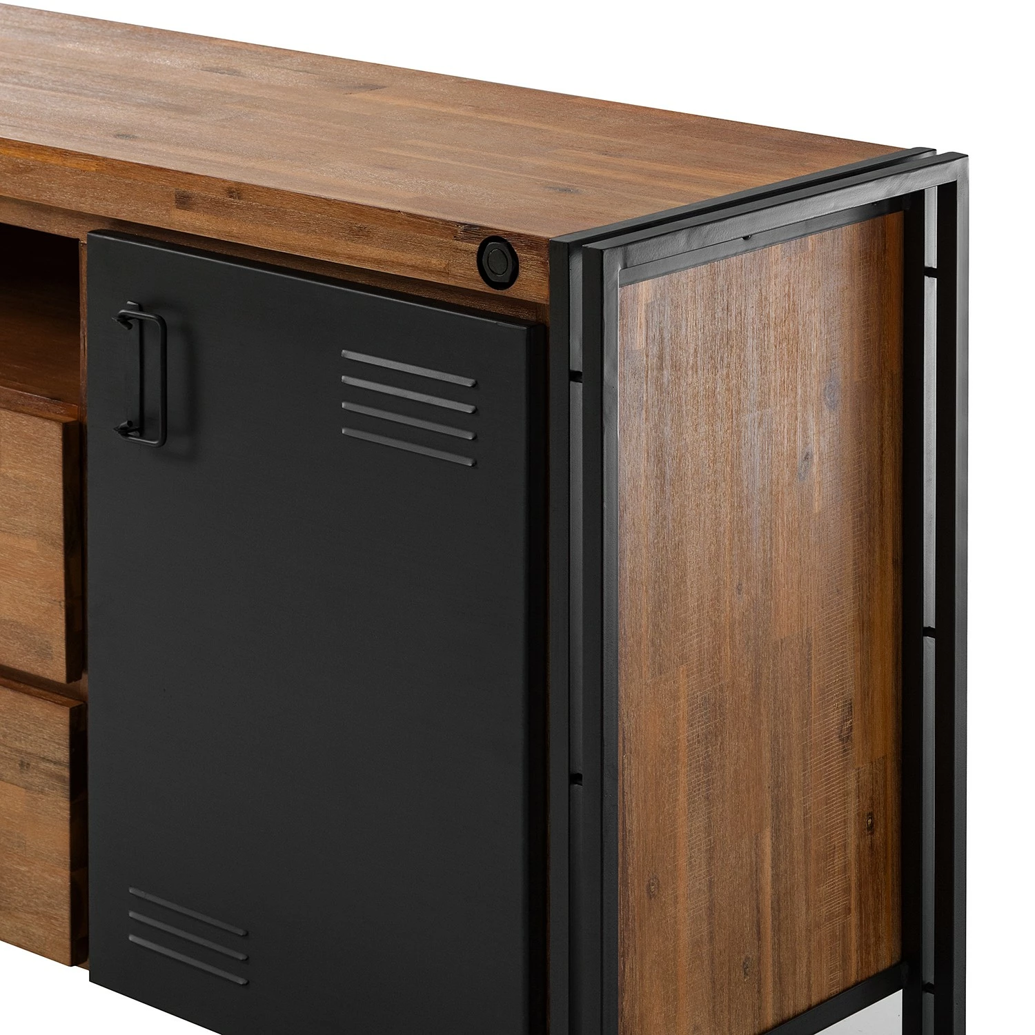 Ars manufacti Sideboard Manchester V - Akazie massiv / Metall - Akazie / Anthrazit 10 Ars manufacti Sideboard Manchester V - Akazie massiv / Metall - Akazie / Anthrazit – Bild 10