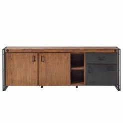 Ars manufacti Sideboard Manchester VI - Akazie massiv / Metall - Akazie / Anthrazit -WOHNZIMMERMÖBEL Verkäufe 1000210964 201027 09484600028 DETAILS P000000001000210964