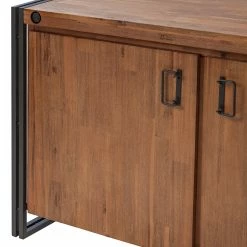 Ars manufacti Sideboard Manchester VI - Akazie massiv / Metall - Akazie / Anthrazit -WOHNZIMMERMÖBEL Verkäufe 1000210964 201027 09484600031 DETAILS P000000001000210964