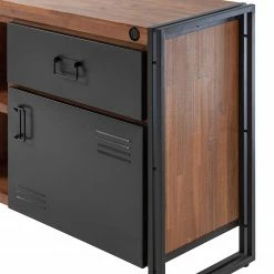 Ars manufacti Sideboard Manchester VI - Akazie massiv / Metall - Akazie / Anthrazit -WOHNZIMMERMÖBEL Verkäufe 1000210964 201027 09484600034 DETAILS P000000001000210964