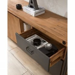 Ars manufacti Sideboard Manchester VI - Akazie massiv / Metall - Akazie / Anthrazit -WOHNZIMMERMÖBEL Verkäufe 1000210964 210121 12574800023 DETAILS P000000001000210964