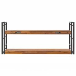 Ars manufacti Wandregal Manchester II - Akazie massiv / Metall - Akazie / Anthrazit -WOHNZIMMERMÖBEL Verkäufe 1000210966 201012 13342100021 DETAILS P000000001000210966