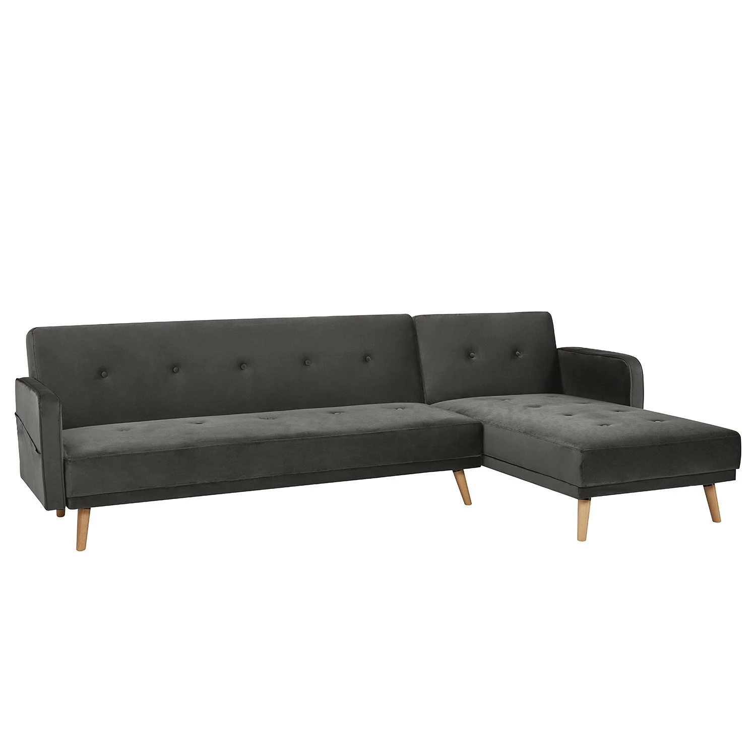 Jack & Alice Ecksofa Daru III - Samt - Grau 4 Jack & Alice Ecksofa Daru III - Samt - Grau – Bild 4