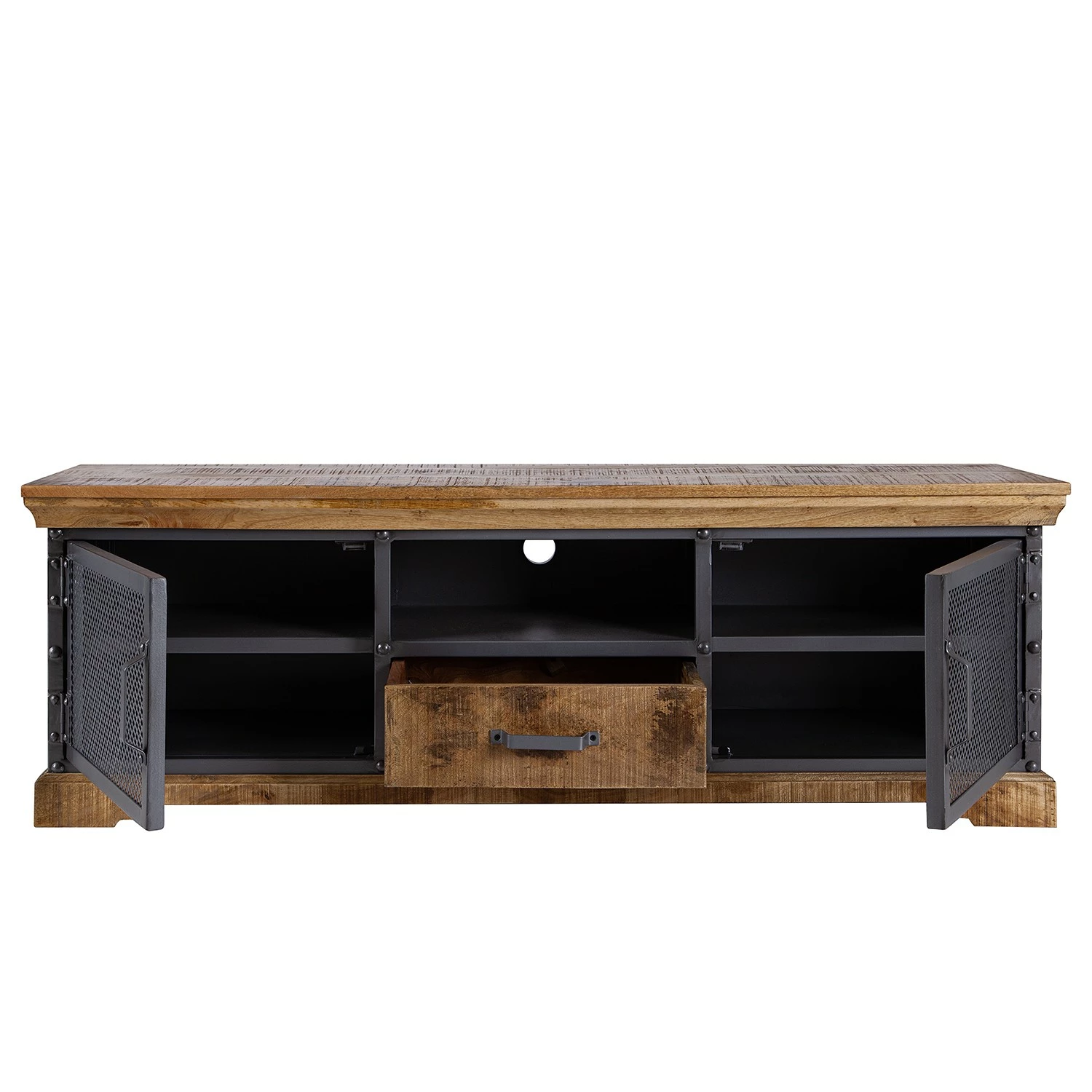 Ars manufacti TV-Lowboard Hunter II - Mango massiv / Metall - Mango / Blaugrau 5 Ars manufacti TV-Lowboard Hunter II - Mango massiv / Metall - Mango / Blaugrau – Bild 5