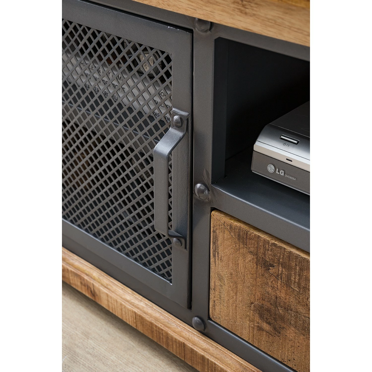 Ars manufacti TV-Lowboard Hunter II - Mango massiv / Metall - Mango / Blaugrau 12 Ars manufacti TV-Lowboard Hunter II - Mango massiv / Metall - Mango / Blaugrau – Bild 12