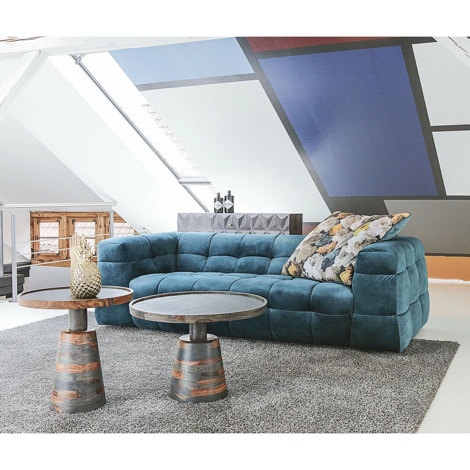 Naturoo Beistelltisch Brookwood VI - Echtsteinfurnier / Sheesham massiv - Sheesham / Sheesham Blaugrau 2 Naturoo Beistelltisch Brookwood VI - Echtsteinfurnier / Sheesham massiv - Sheesham / Sheesham Blaugrau – Bild 2