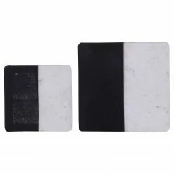 Jack & Alice Beistelltisch Daggett I (2er-Set) - Marmor / Metall - Marmor Schwarz / Marmor Weiß -WOHNZIMMERMÖBEL Verkäufe 1000211415 200504 13491500035 DETAILS P000000001000211415